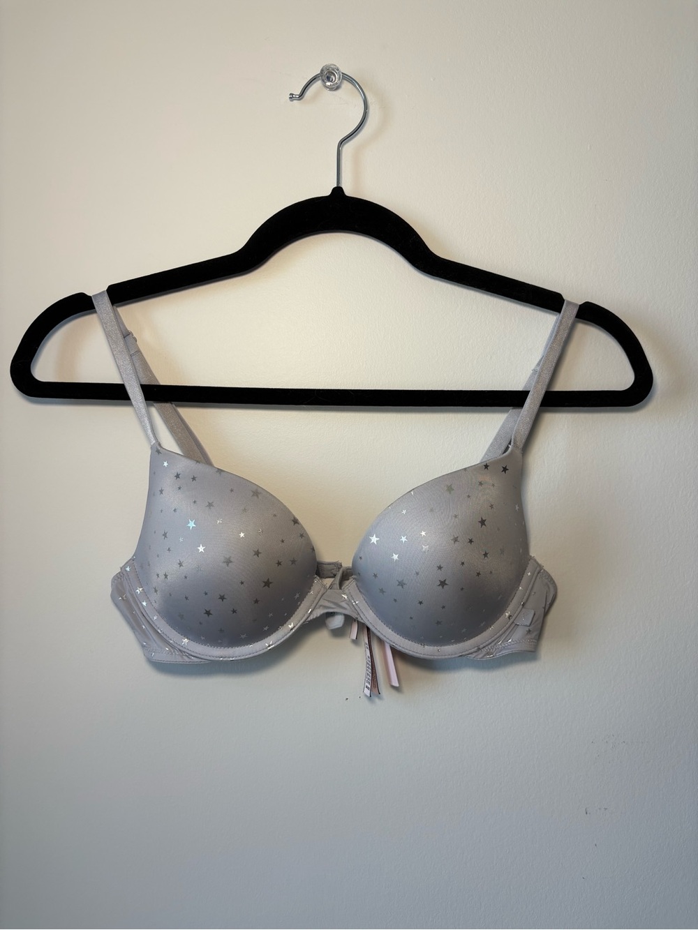 Victoria's Secret Silver Star Metallic Push-Up Bra